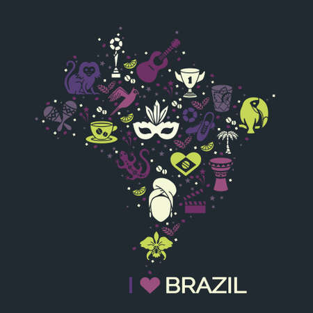 Brazilian thematic print. Vector illustration EPS 10のイラスト素材