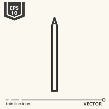 Pencil. One icon - office supplies series. EPS 10 Isolated objectsのイラスト素材