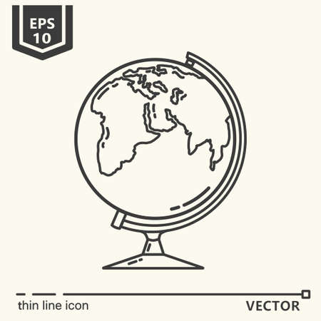 Globe. One icon - office supplies series. EPS 10 Isolated objectsのイラスト素材