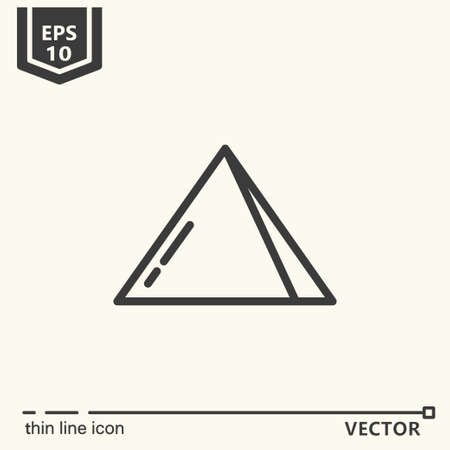 Pyramid. One icon - office supplies series. EPS 10 Isolated objectsのイラスト素材