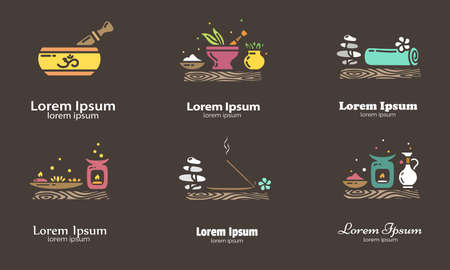 Set of elements for logo design. EPS 10 Isolated objectsのイラスト素材