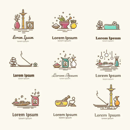 Set of elements for logo design. EPS 10 Isolated objectsのイラスト素材