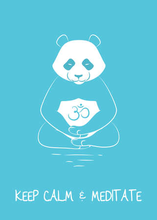 Meditative Animals series. Isolated objectのイラスト素材