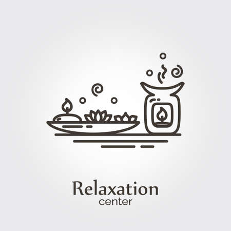 Relaxation center - logo design vector template.のイラスト素材