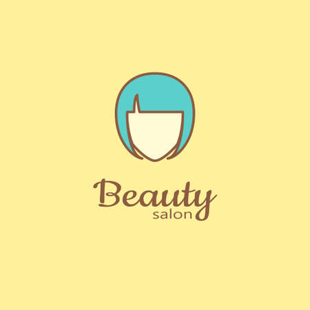 Logo template - beauty salon. EPS 10 Isolated object.のイラスト素材