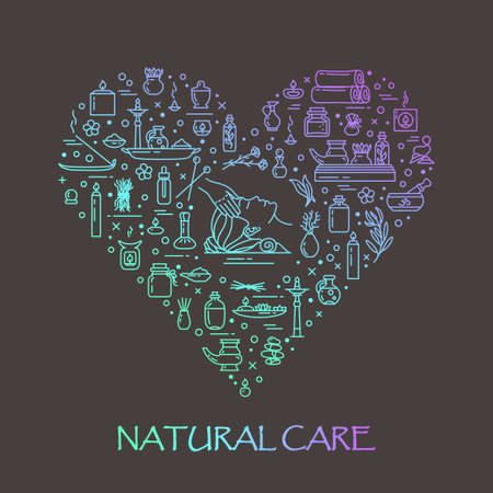 Vector illustration - Natural care. EPS 10 Isolated objectのイラスト素材