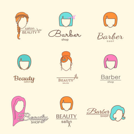 Logo template - barbershop. EPS 10 Isolated objectのイラスト素材