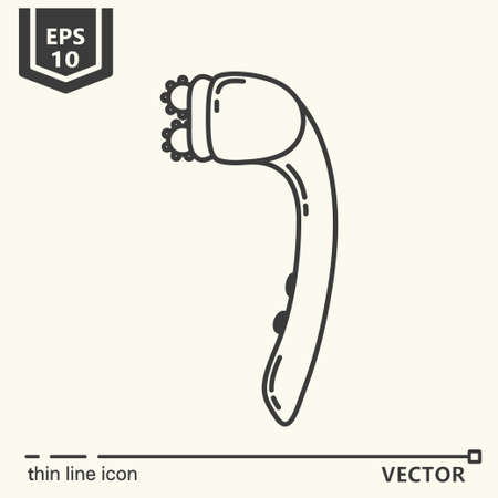 Thin line icon - Massage tool. EPS 10 Isolated objectのイラスト素材