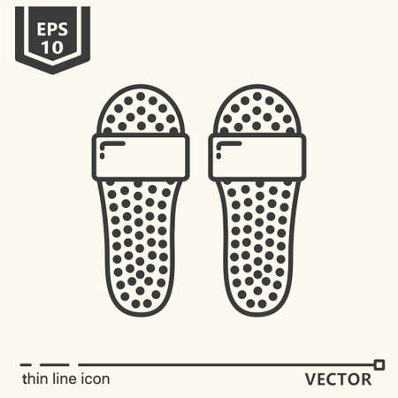 Thin line icon - Massage tool. EPS 10 Isolated objectのイラスト素材