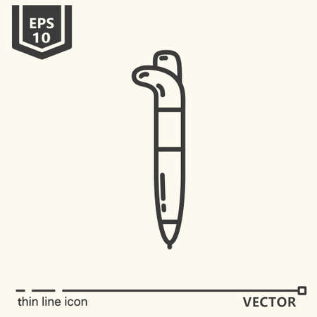 Thin line icon - Acupuncture electric massager. EPS 10 Isolated objectのイラスト素材