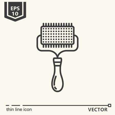 Thin line icon - Massage tool. EPS 10 Isolated objectのイラスト素材