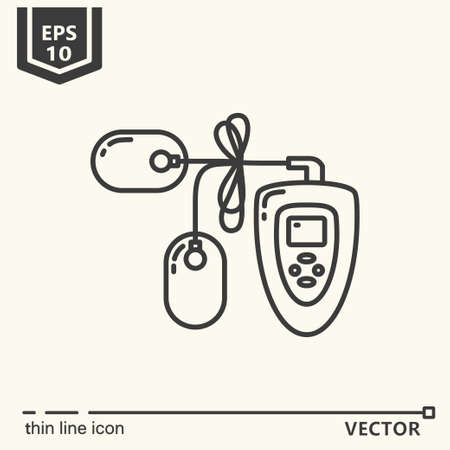 Thin line icon - Massage tool. EPS 10 Isolated objectのイラスト素材