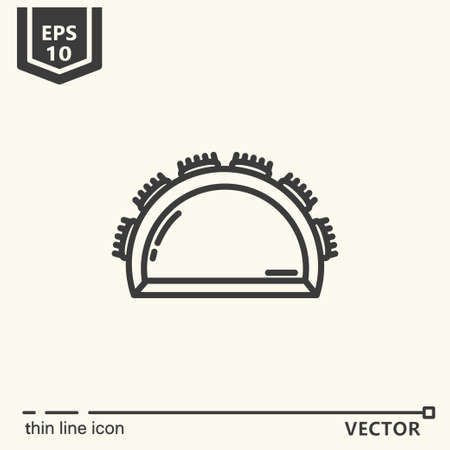 Thin line icon - Massage tool. EPS 10 Isolated objectのイラスト素材