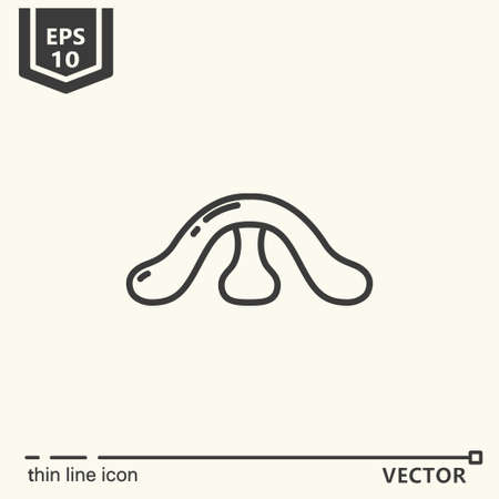 Thin line icon - Massage tool. EPS 10 Isolated objectのイラスト素材