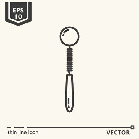 Thin line icon - Massage tool. EPS 10 Isolated objectのイラスト素材