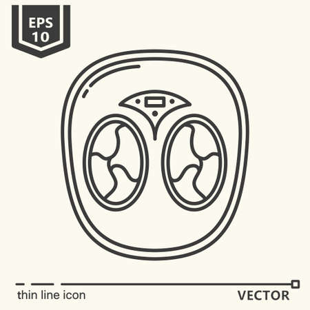 Thin line icon - Massage tool. EPS 10 Isolated objectのイラスト素材