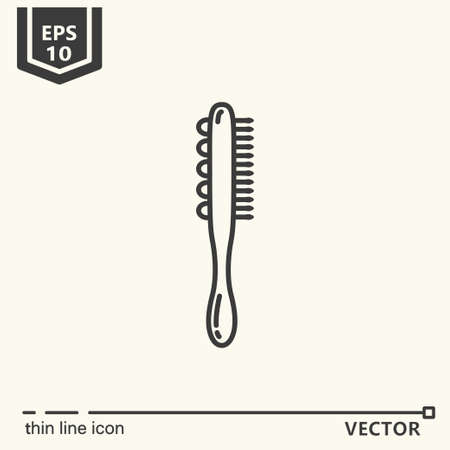 Thin line icon - Massage tool. EPS 10 Isolated objectのイラスト素材
