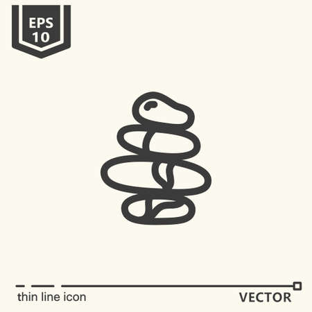 Thin line icon - pile of stones. EPS 10 Isolated objectsのイラスト素材