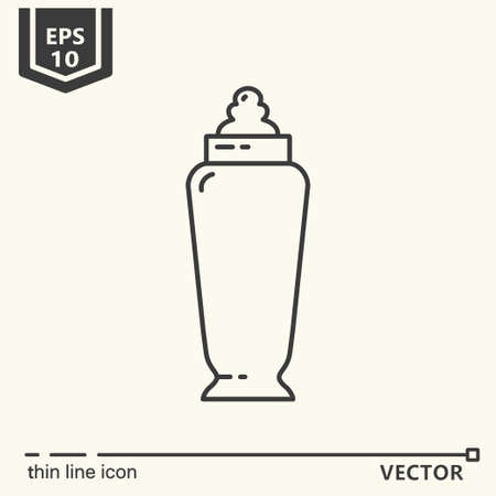 Thin line icon - container. EPS 10 Isolated objectのイラスト素材