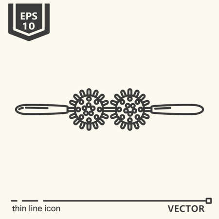 Thin line icon - Massage tool. EPS 10 Isolated objectのイラスト素材