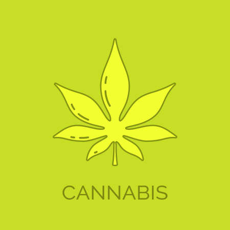 Logo template - cannabis. EPS 10 Isolated objectのイラスト素材