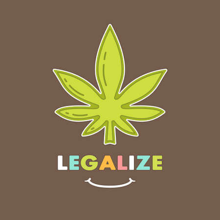Logo template - cannabis. EPS 10 Isolated objectのイラスト素材