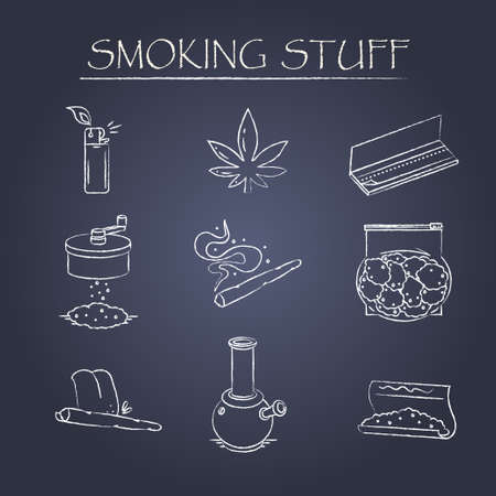 Set of icons in thin line style. EPS 10 Isolated objectsのイラスト素材