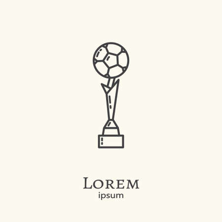 Logo template - football cup. EPS 10 Isolated objectのイラスト素材