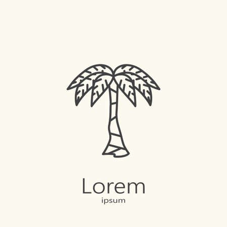 Logo template - palm. EPS 10 Isolated objectのイラスト素材