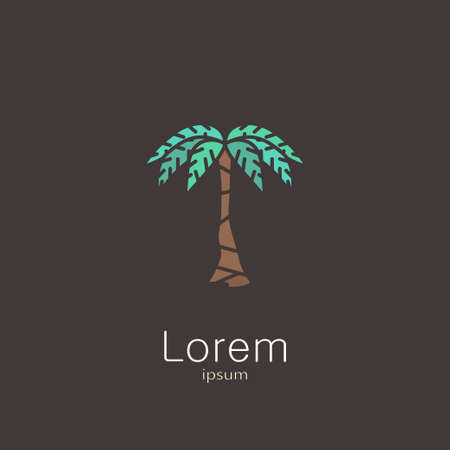 Logo template - palm. EPS 10 Isolated objectのイラスト素材
