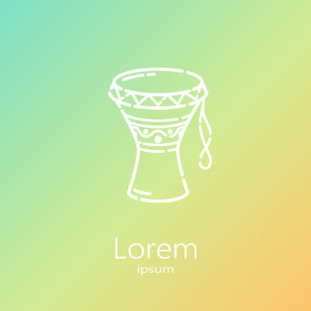 Logo template - drum. EPS 10 Isolated objectのイラスト素材
