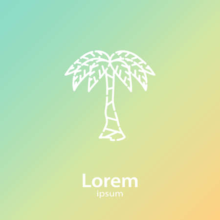 Logo template - palm. EPS 10 Isolated objectのイラスト素材