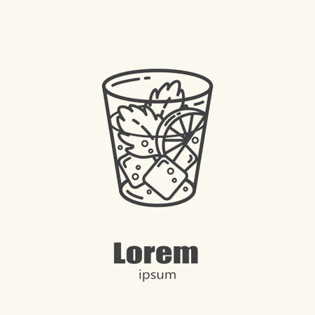 Logo template - mojito. EPS 10 Isolated objectのイラスト素材