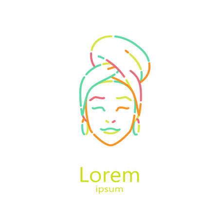 Logo template - brazilian woman. EPS 10 Isolated objectのイラスト素材