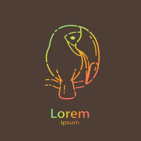 Logo template - toucan. EPS 10 Isolated objectのイラスト素材