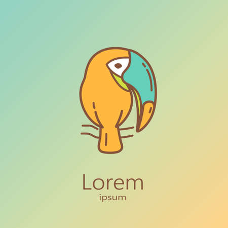 Logo template - toucan. EPS 10 Isolated objectのイラスト素材