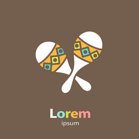 Logo template - maracas. EPS 10 Isolated object