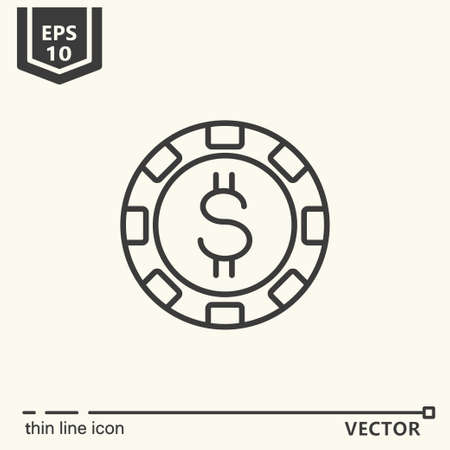Casino theme. Vector single isolated icon.  Isolated objectのイラスト素材
