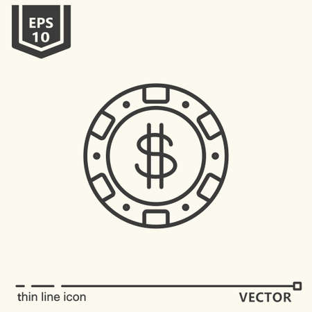 Casino theme. Vector single isolated icon. EPS 10. Isolated objectのイラスト素材