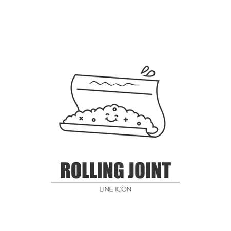 Rolling a joint.のイラスト素材
