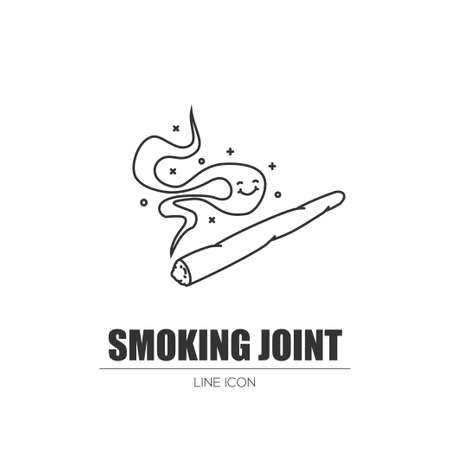 Smoking weed joint.のイラスト素材