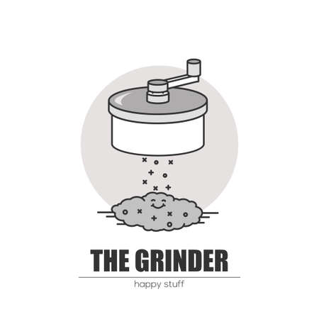 Weed grinder.のイラスト素材