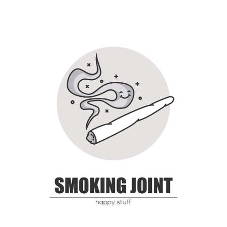 Smoking a jointのイラスト素材