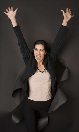 Woman feels Break Through Performanceの写真素材