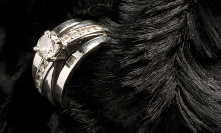 A wedding ring close upの写真素材