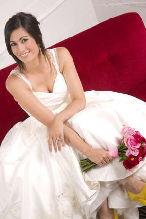 Beautiful Brunette Brideの写真素材