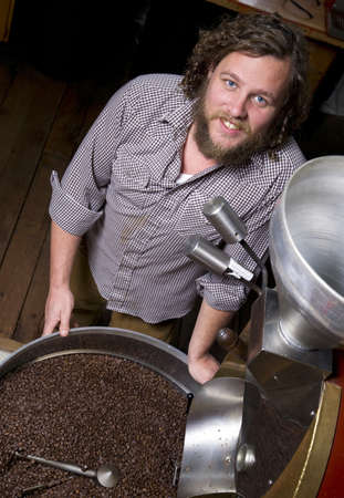 A coffee roaster keeps the beans coming