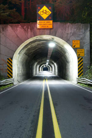 Tunnel on highway 101 in Oregonの写真素材