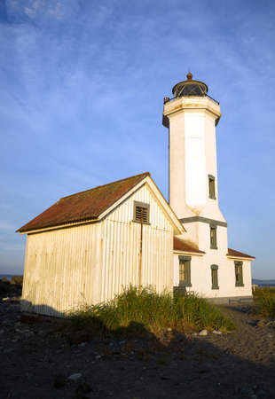 Point Wilson Lighthouse Puget Sound Fort Wordenの写真素材