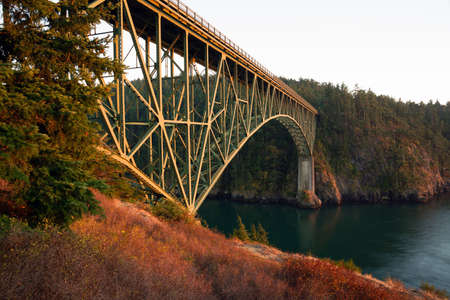 Puget Sound Deception Pass Fidalgo Whidbey Islandsの写真素材